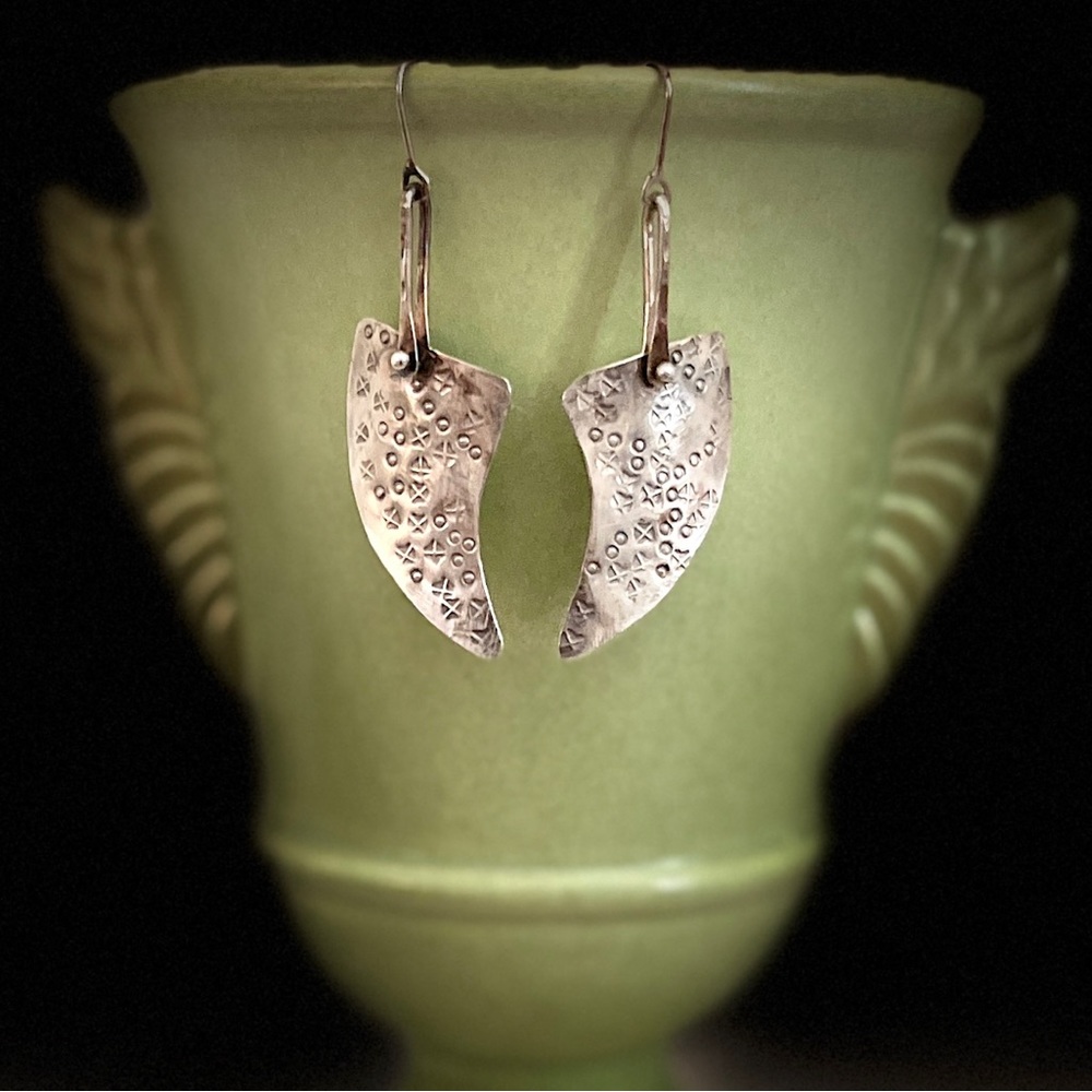 Eye Candy Silver Dangling Earrings BOHO Style Vintage Stars and Moon?